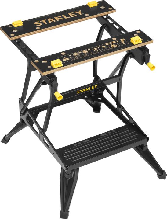 Stanley Workmate with bamboo worktop and dual working height, loadable up to 250kg (50.50 cm, 54 cm)