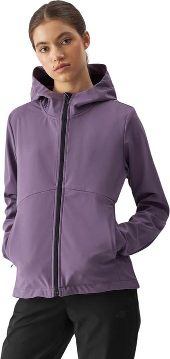 4F Kurtka damska softshell F285 ciemny fiolet 4FWAW24TSOFF285 50S S (S)