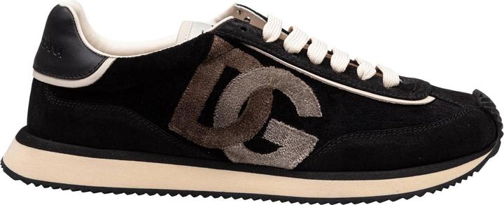 Image du produit Dolce & Gabbana velvet and suede cushion sneakers color black and ivory (42)