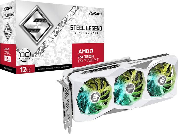 Actual product image AsRock Radeon RX 7700 XT Steel Lengend OC (12 GB)