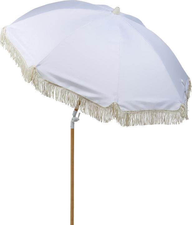 Image du produit Beliani Parasol ⌀ 150 cm blanc avec volant MONDELLO (1.50 m)