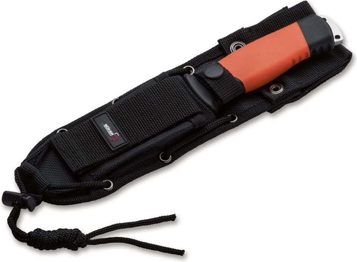 Produktbild Böker Plus 02BO014 Outdoorsman XL Feststehendes Messer aus 12C27-Stahl und Gummi in der Farbe Orange (11.30 cm)
