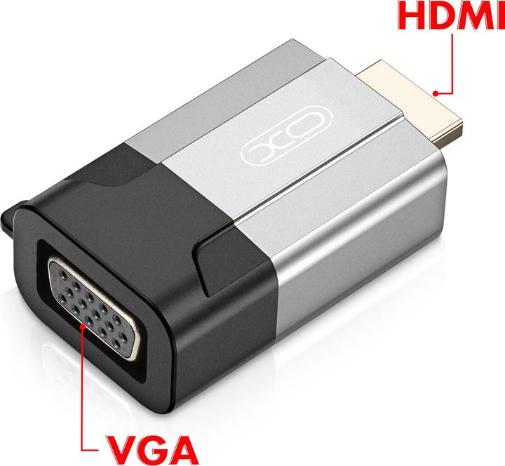 Image du produit xO adaptateur GB014 HDMI - VGA gris (HDMI, 2.70 cm)