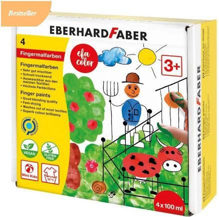 Actual product image EberhardFaber Finger paint 100 ml, set of 4 (Sorted, 400 ml)