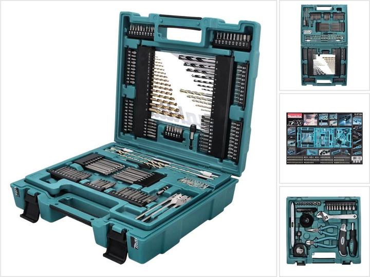 Actual product image Makita Bits drill tool assortment 200 pcs. (6 mm, 1 mm, 6.5 mm, 5.5 mm, 10 mm, 1.5 mm, 7 mm, 3 mm, 5 mm, 8 mm, 2.5 mm, 3.5 mm, 4.5 mm, 3.2 mm, 2 mm, 4 mm)