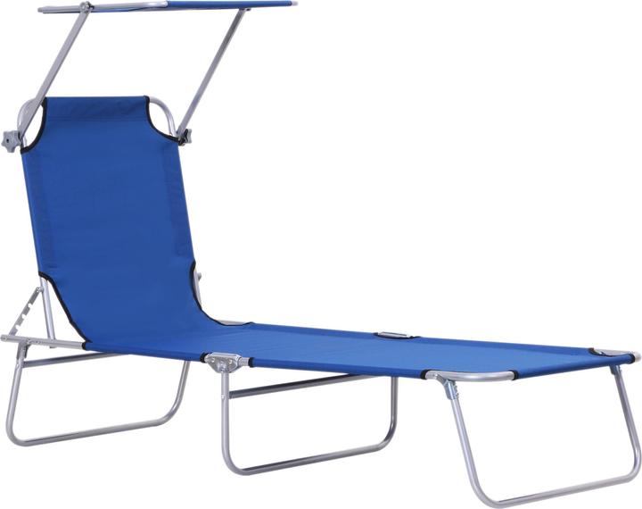 Produktbild Outsunny Sonnenliege mit Sonnenschutz (187 cm)