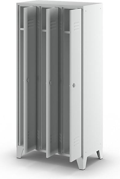 Actual product image Wolf Steel locker with cleated feet, compartments cabinet height (90 cm, 185 cm)