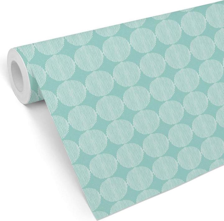Actual product image Trenddeko abstract circles 02 - mint (528 x 48 cm)