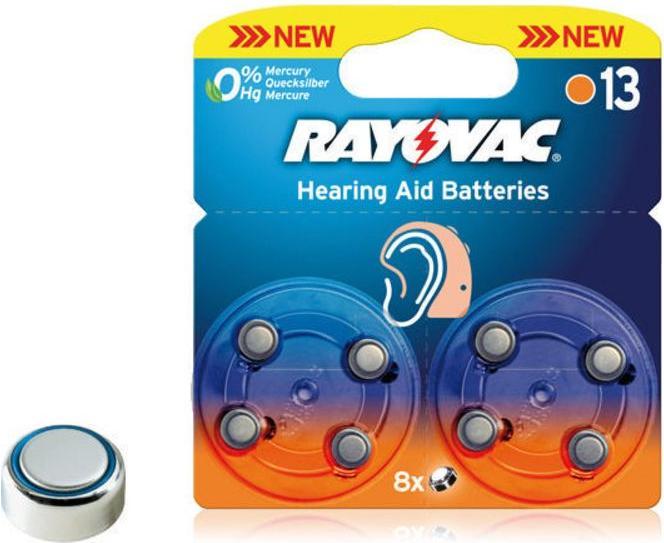 Produktbild Rayovac Hörgerätebatterie 13 (8 Stk., PR48, 310 mAh)
