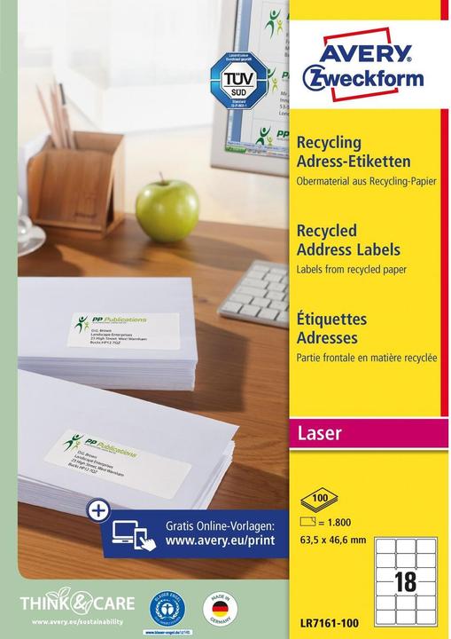 Produktbild Avery Recycling Adress-Etiketten