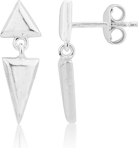 Actual product image Leyda Triangle stud earrings (Silver 925)