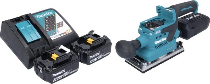 Actual product image Makita DBO 382 RF Battery orbital sander 18 V 93 x 185 mm Brushless + 2x rechargeable battery 3.0 Ah + (200 W)