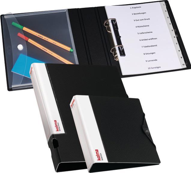 Produktbild Kolma Ringbuch Selection A5 Recycling 2 Ringe Füllhöhe 3 cm schwarz (A5, 30 mm, 1 Stück)