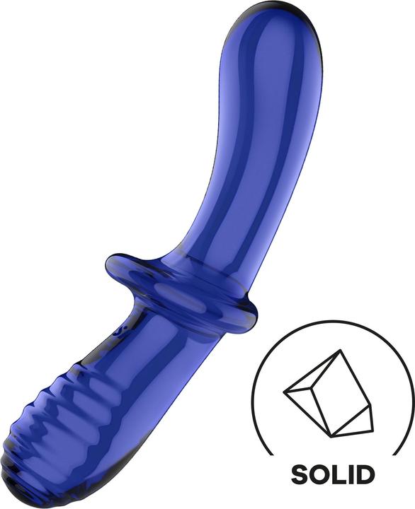 Actual product image Satisfyer Double Crystal Dildo Blue
