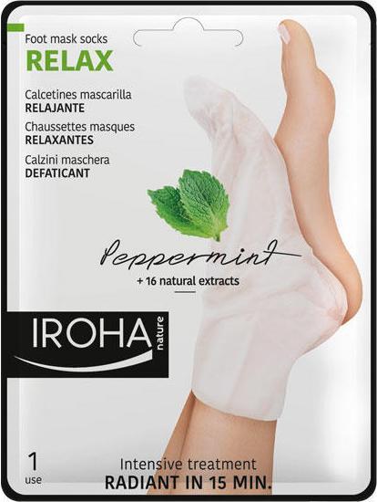 Immagine prodotto Iroha Nature Natura - Calzini Maschera Piedi Relax Menta Piperita (Maschera del piede, 9 ml)