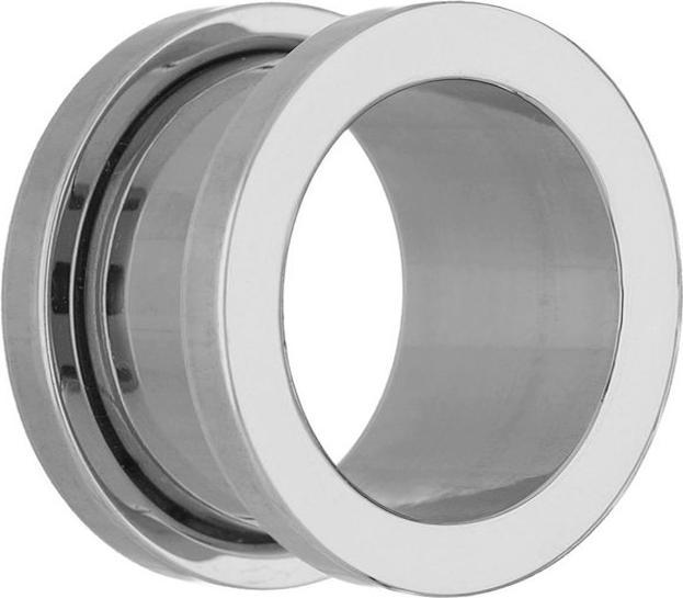 Star Piercing Flesh Tunnel silber (ohne Messing, Titan G23)