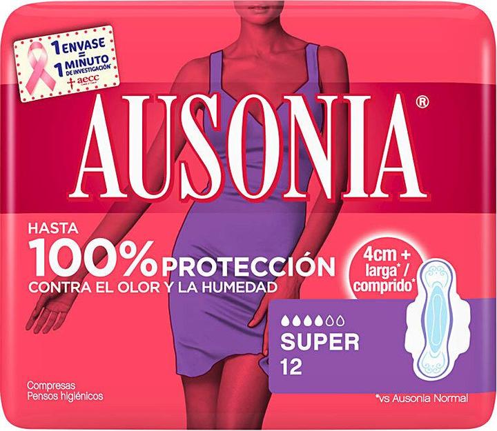 Immagine prodotto Ausonia compresas super alas 12 uds (12 x, Assorbenti igienici)