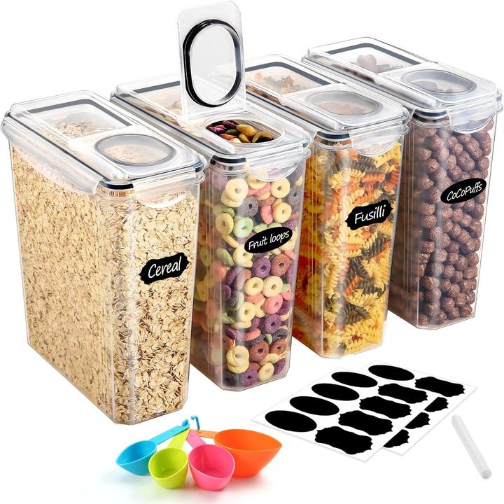 Produktbild Yashe ‎4-teiliges Vorratsdosen Set mit 16 Etiketten (14.80 l)