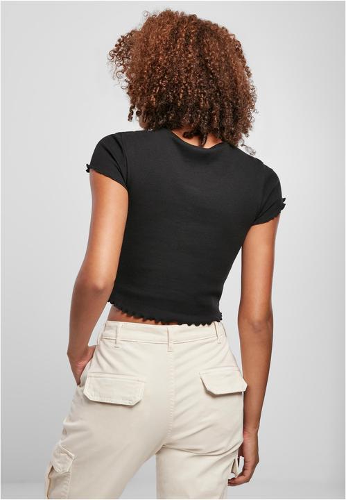 Image du produit Urban Classics Ladies Cropped Button Up Rib Tee (XL)