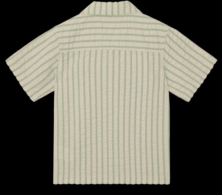 Produktbild Garbo & Friends Seersucker Kurzarmhemd Stripe Emerald (122)