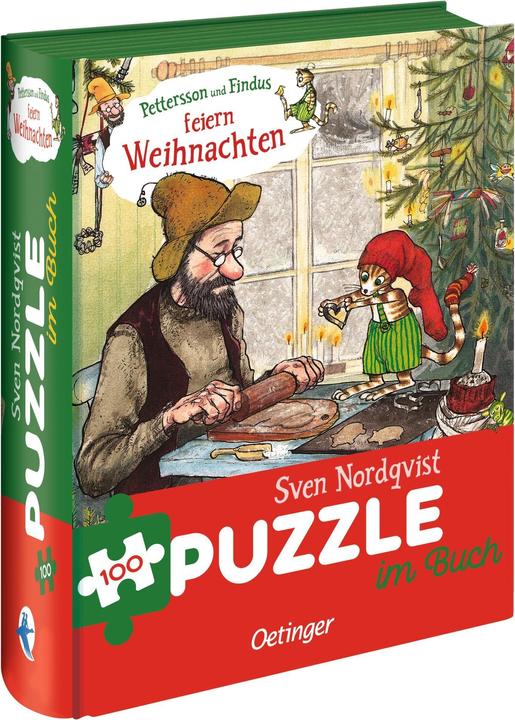 Actual product image Pettersson and Findus celebrate Christmas. Puzzle in the book (100 pieces)