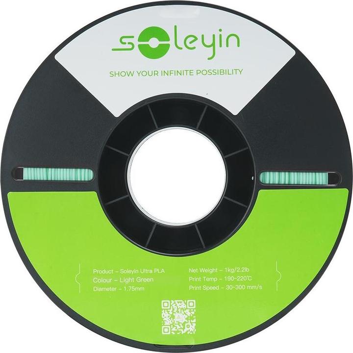 Actual product image Creality Filament Soleyin Ultra-PLA Hellgrün 1.75 mm 1.29 kg (PLA, 1.75 mm, 1290 g, Green)