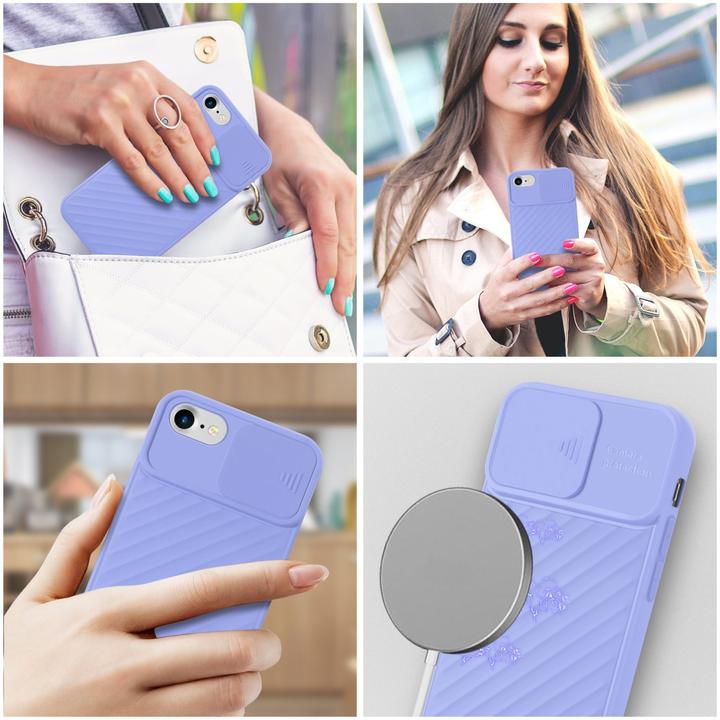 Immagine prodotto Cadorabo Cover in TPU con protezione della fotocamera (Apple iPhone 7, Apple iPhone SE (seconda generazione))