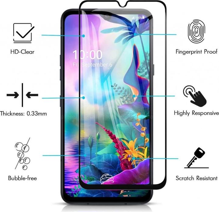Actual product image Screenguard LG G8X ThinQ Full Screen Protective Glass Film 2.5D 9H (1 Piece, G8X ThinQ)
