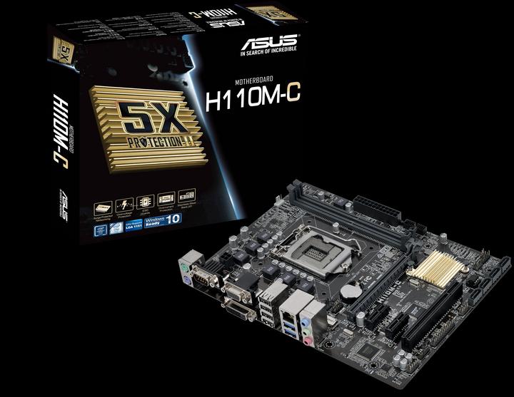 Produktbild ASUS H110m-C, Matx, Lga1151 (LGA 1151, Intel H110, mATX)