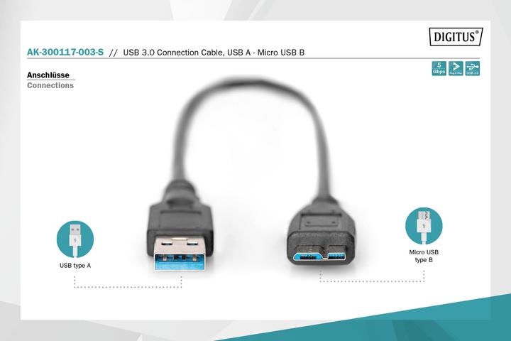 Actual product image Digitus AK-300117 (0.25 m, USB 3.0)
