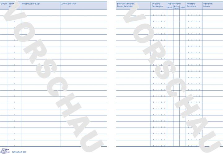 Image du produit Avery Carnet de route (A5, Quadrillé, Couverture souple)
