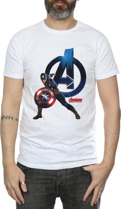 Actual product image Mens Captain America Pose T-Shirt (M)