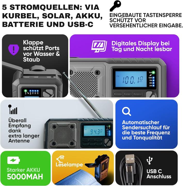 Image du produit Acta Berg Radio à manivelle (FM, AM, Fréquence radio (RF))