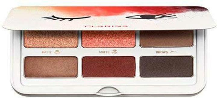 Clarins Selfie Ready - Ready In A Flash Palette (Beige, Braun, Gold, Peach, Rosa, Rot)