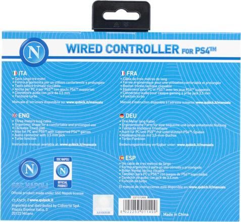 Actual product image GED Wired Controller SSC Napoli 2.0 (PS4) (PS4, PC)