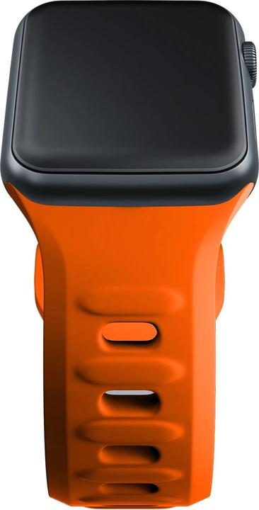 Actual product image 3MK Silicone Watch Strap pomarańczowy/ orange dla Apple Watch 38/40/41mm (Silicone, Stainless steel, 3, 4, 9, Extremist)