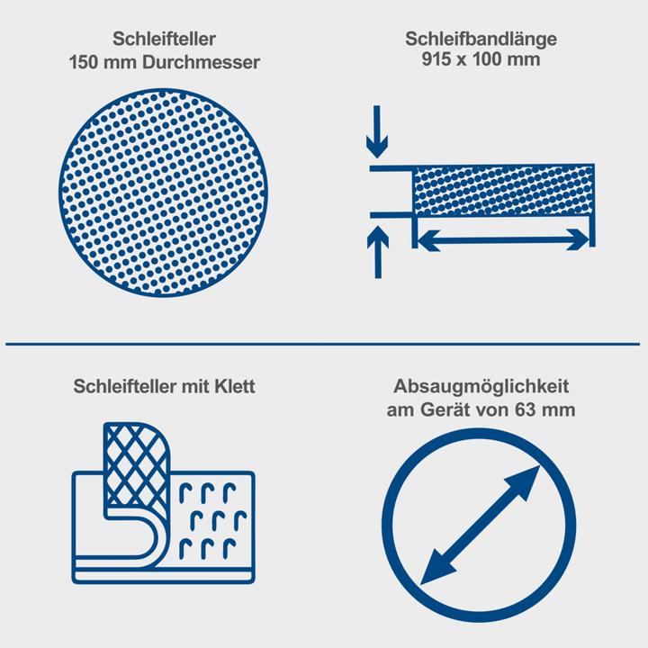 Produktbild Scheppach BTS900 Band- und Tellerschleifer (Bandschleifer, Tellerschleifer, 370 W)