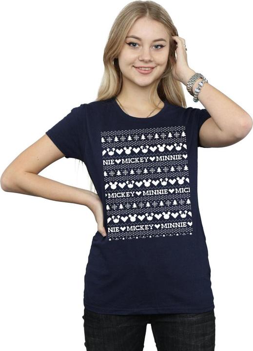 Produktbild Disney Mickey And Minnie Christmas Fair Isle TShirt (M)
