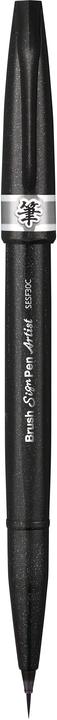 Actual product image Pentel Sign Pen Brush Artist (Grey, 1 x)