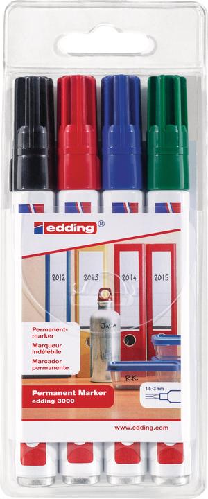 Actual product image Edding 3000 (Multicoloured, 3 mm, 4 x)