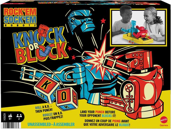 Produktbild Mattel Games Rock 'em Sock 'em Knock or Block (Multilingual)