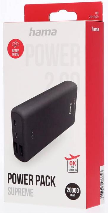 Actual product image Hama Supreme 20HD (20000 mAh, 74 Wh)