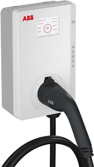 Actual product image ABB Terra AC Wall Charging Station (Type 2, 22 kW, 32 A, Type 2)
