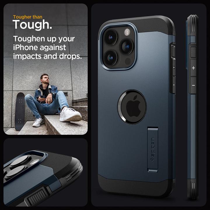Produktbild Spigen Tough Armor MagSafe, Metallschiefer – iPhone 15 Pro (Apple iPhone 15 Pro)