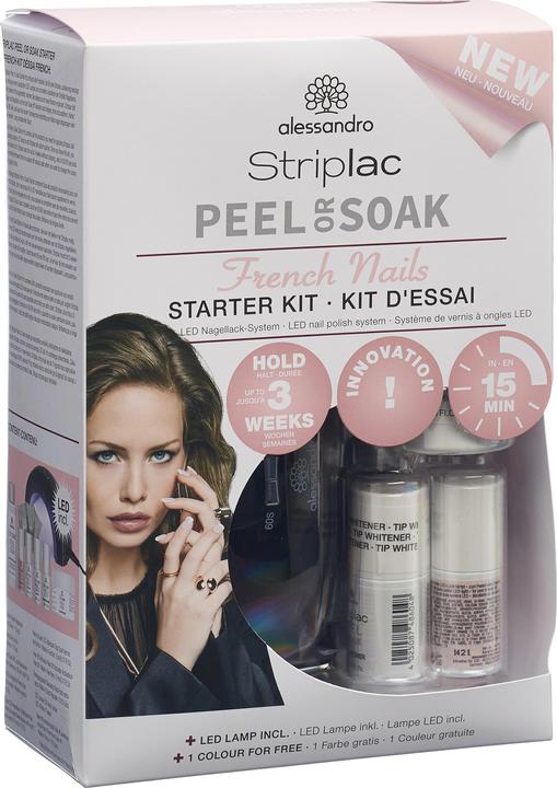 Actual product image Alessandro Striplac Peel or Soak French (Transparent, White, Pink, UV gel varnish)