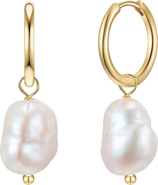 Glanzstücke München Damen Sterling Silber Süsswasser-Zuchtperle gelbgold - 28411 (Sterling Silber)