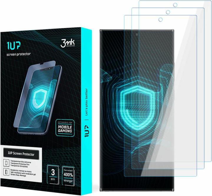 Produktbild 3MK 1UP Premium Polymer Schutzfolien 3Stk. (3 Stück, Samsung Galaxy S22 Ultra)