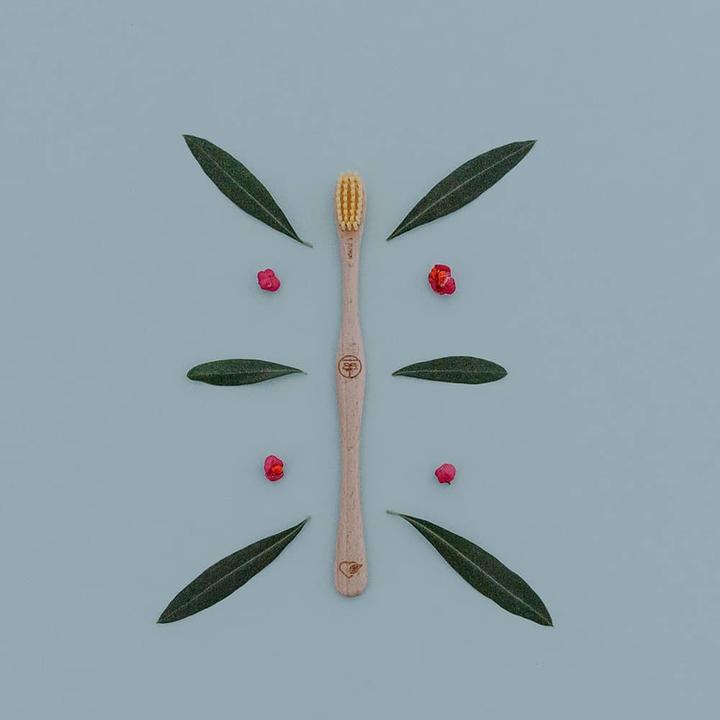 Produktbild Liebwerk Holzzahnbürste Ricine Leaf (Mittel, 1 x)