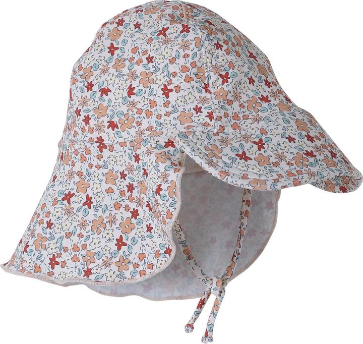 Vertbaudet Baby Sonnenhut mit UV-Schutz und Nackenschutz, Blumenmotive