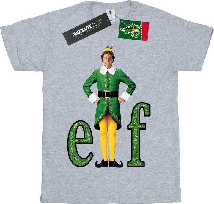 Actual product image Elf Girls Buddy Logo Cotton T-Shirt (140, 146)